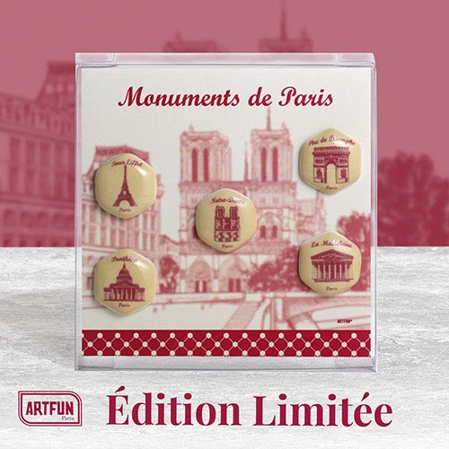 Monuments de Paris, ed. limitée - Le Coffret de 5 Fèves